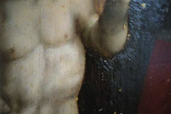 Detail of the child’s body before conservation